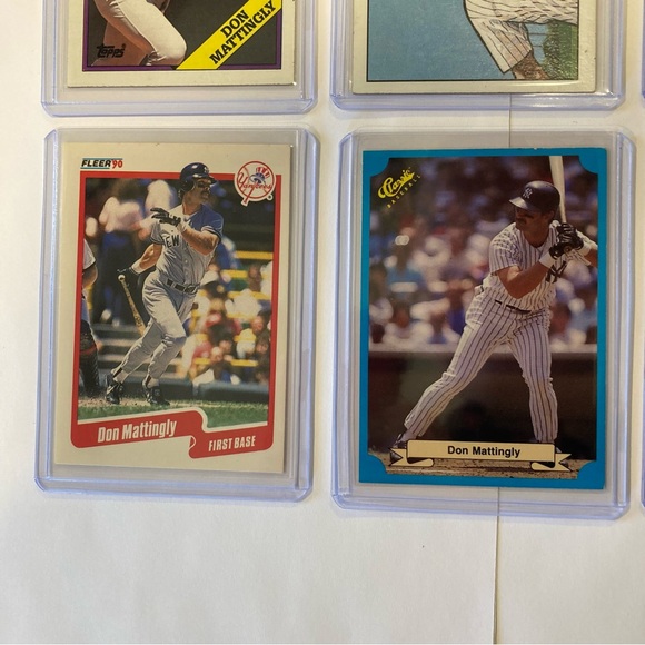 Lot of 9 Vintage 80s-90s Don Mattingly Baseball Cards New York Yankees - Picture 7 of 16